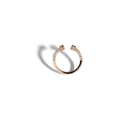 Bague ouverte Statement Rockaway en or rose et diamants