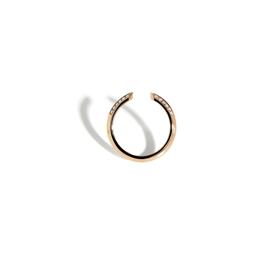 Statement Anyway open ring, pink gold and diamonds