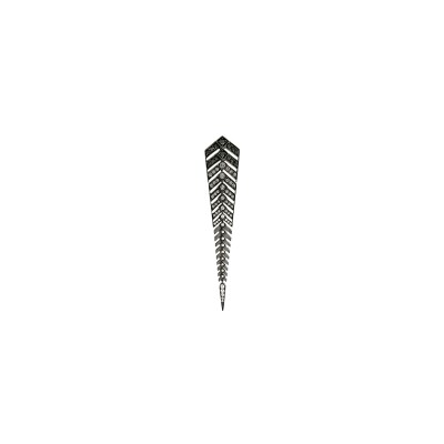 Mono Boucle d'oreille STATEMENT Paris Stairway XL en argent rhodié et diamants