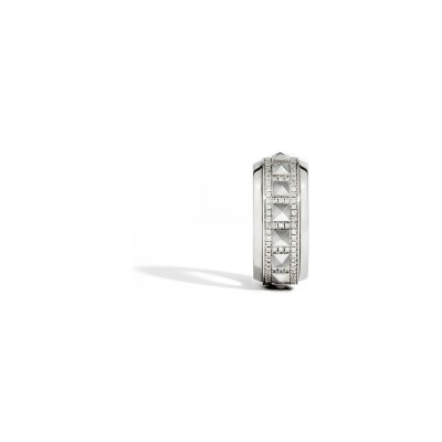 Bague Statement Rockaway Spinner en argent rhodié et diamants