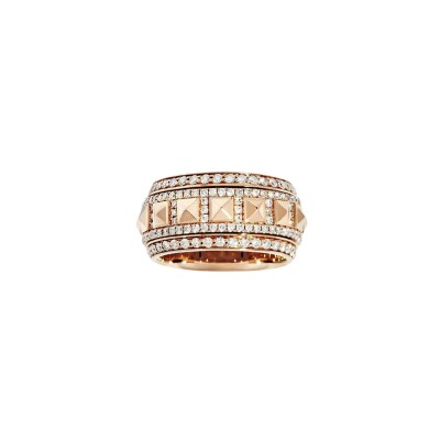 Bague Statement Rockaway Spinner en or rose et diamants