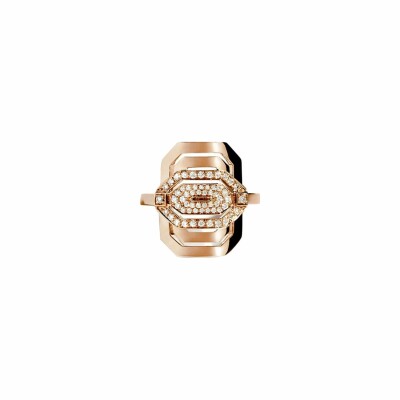 Bague Statement Mini My Way en or rose semi-pavée de diamants