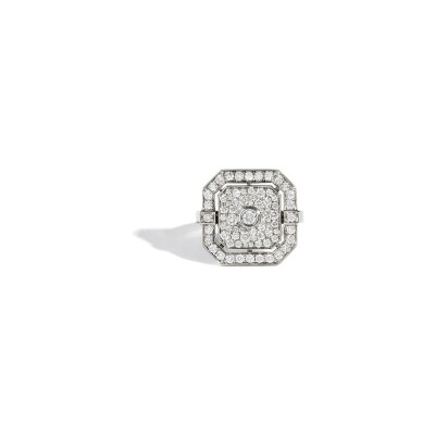 Bague Statement Skyway en argent et diamants