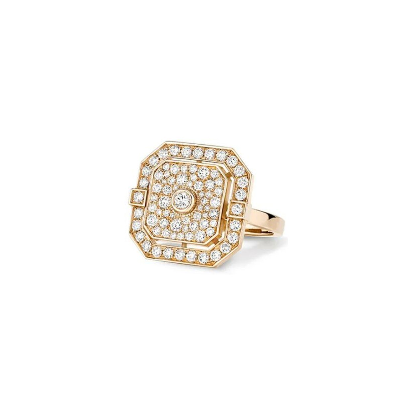 Bague Statement Skyway en or rose et diamants