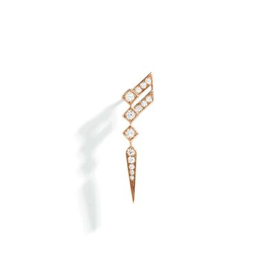 Boucles d'oreilles STATEMENT Paris Stairway wings en or rose et diamants