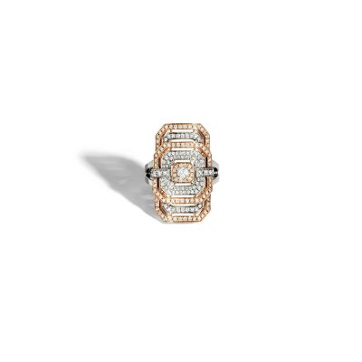 Bague STATEMENT Paris My Way en or jaune, or blanc et diamants