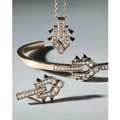Collier STATEMENT Paris Spike en or rose et diamants