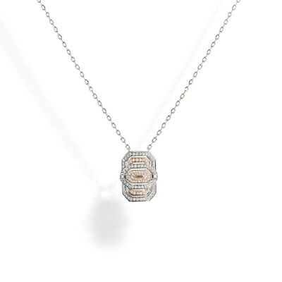 Collier STATEMENT Paris Mini My Way en or blanc, or rose et diamants