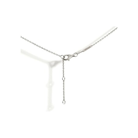 Collier Statement Spike en argent rhodié, diamants et agates noires