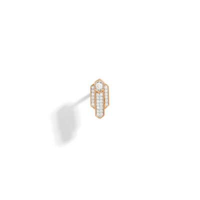 Boucles d'oreilles puce STATEMENT Paris Anyway en or rose et diamants