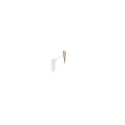 Boucles d'oreilles puce STATEMENT Paris Anyway Goutte en or rose et diamants