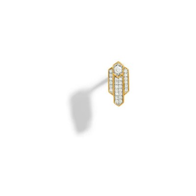 Mono puce d'oreille Statement Anyway en or jaune et diamants