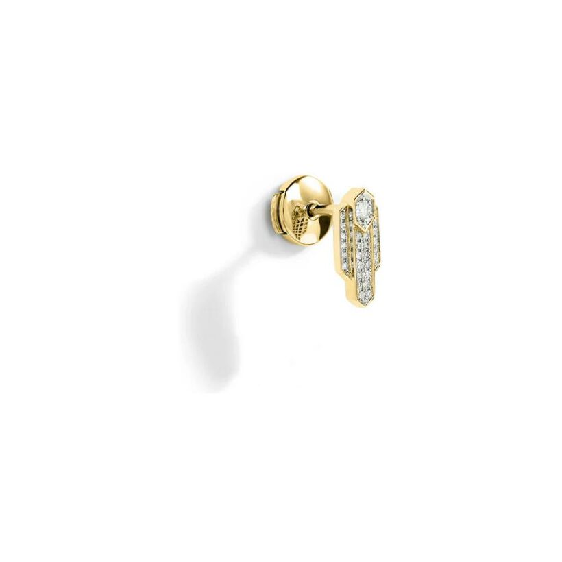 Mono puce d'oreille Statement Anyway en or jaune et diamants