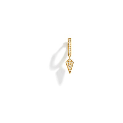 Statement Stairway earring, yellow gold and diamonds