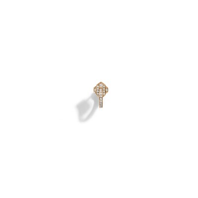 Boucles d'oreilles créoles STATEMENT Paris Anyway en or rose et diamants