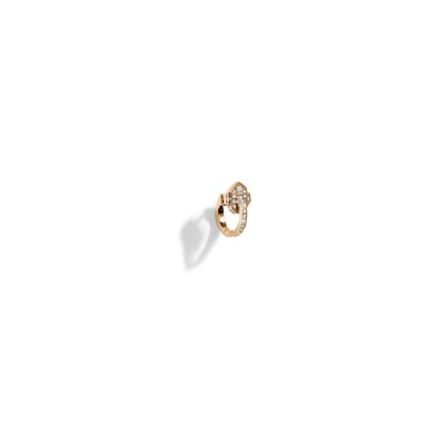Boucles d'oreilles créoles STATEMENT Paris Anyway en or rose et diamants