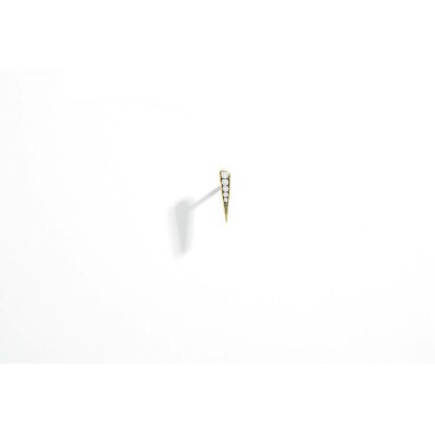 Boucles d'oreilles puce STATEMENT Paris Anyway Goutte en or jaune et diamants