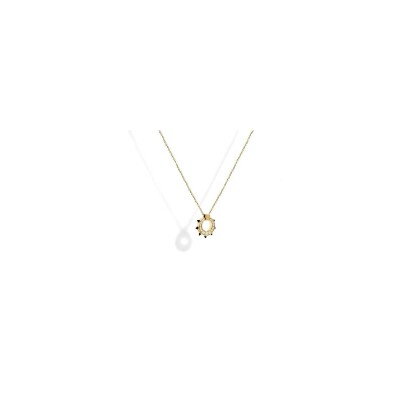 Collier STATEMENT Paris Spike cercle en or jaune, agates noires et diamants