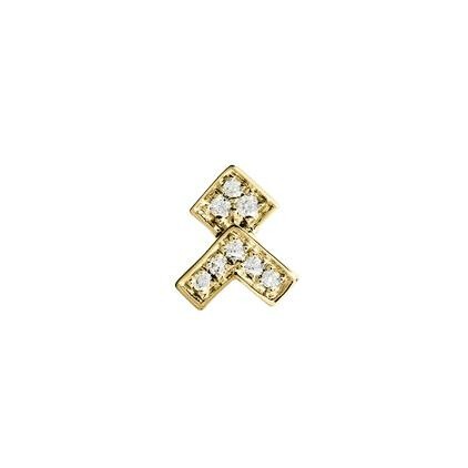 Boucle d'oreille Statement Stairway en or jaune et diamants