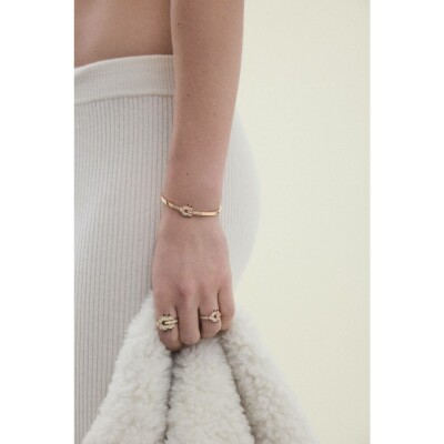 Bague STATEMENT Paris Mini Spike en or jaune, agates noires et diamants