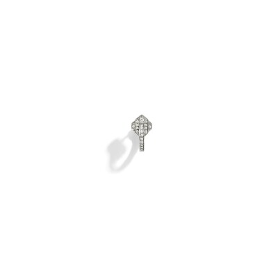 Boucles d'oreilles créoles STATEMENT Paris Anyway en or blanc et diamants