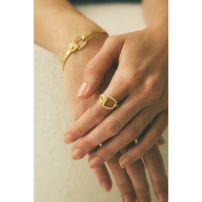Bague STATEMENT Paris Rivet en or jaune et diamants