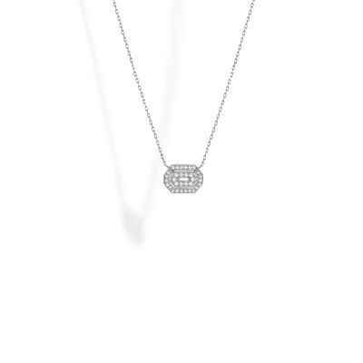 Collier STATEMENT Paris Mini My Way en or blanc et diamants