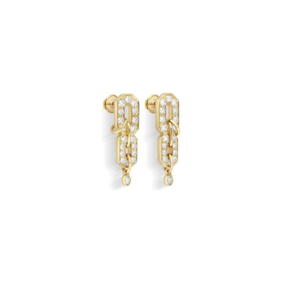 Boucles d'oreilles STATEMENT Paris My Way en or rose et diamants