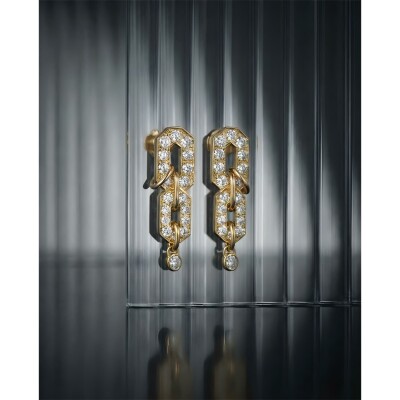 Boucles d'oreilles STATEMENT Paris My Way en or rose et diamants