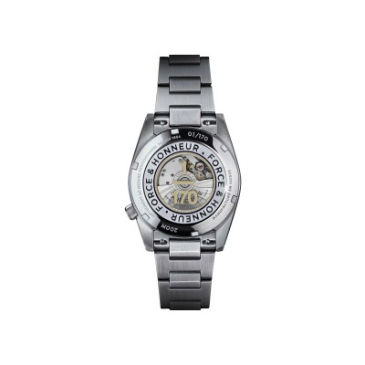 Montre Auricoste Fusco bracelet acier et bracelet Tropic FKM, série limitée anniversaire 170 ans