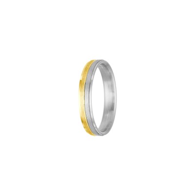 Alliance en or blanc et platine, 4mm