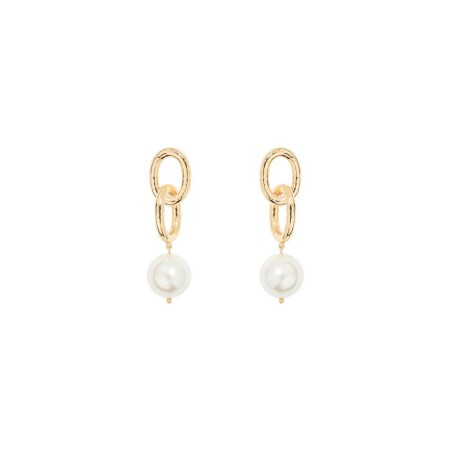 Boucles d'oreilles Aurélie Bidermann FW 19 en métal doré et perles