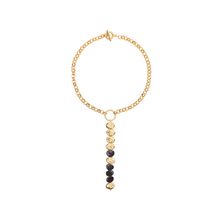 Collier Aurélie Bidermann FW 19 en métal doré et onyx