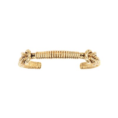 Bracelet jonc Aurélie Bidermann Tao en métal doré à l'or 18 carats