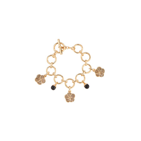 Bracelet Aurélie Bidermann Dallah en métal doré et onyx