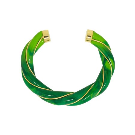 Bracelet Aurélie Bidermann Diana en métal doré et résine