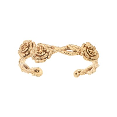 Bracelet jonc Aurélie Bidermann Rosalinde en métal doré à l'or 18 carats