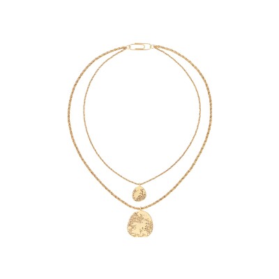Collier Aurélie Bidermann Hermione en métal doré à l'or 18 carats