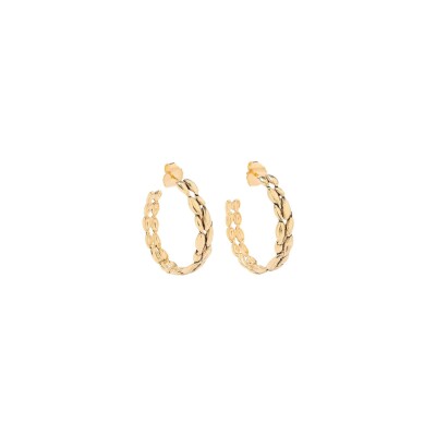 Boucles d'oreilles Aurélie Bidermann Difenda en malachite et laiton plaqué or
