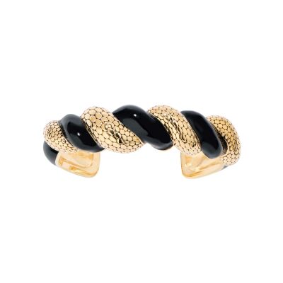 Bracelet Aurélie Bidermann Tempta en résine et métal doré à l'or 18 carats