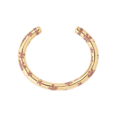 Bracelet Aurélie Bidermann Positano en résine et laiton plaqué or, capuccino