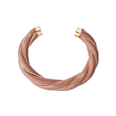 Bracelet Aurélie Bidermann Diana en résine et laiton plaqué or