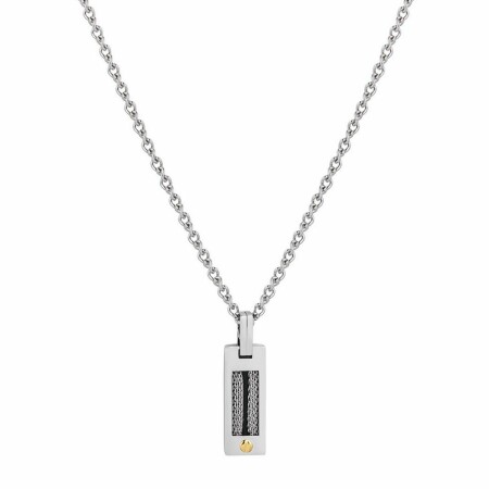 Collier Jourdan Bijoux Kristi en acier et caoutchouc