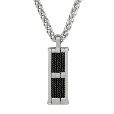 Collier Jourdan Bijoux Ymir en acier PVD noir