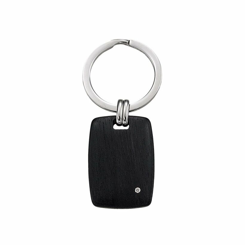 Porte clés Jourdan Bijoux Socotra en acier, ébène et diamant