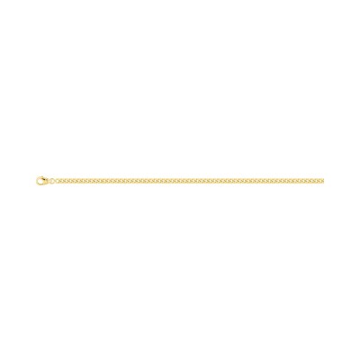 Chaîne maille gourmette diamantée en or jaune