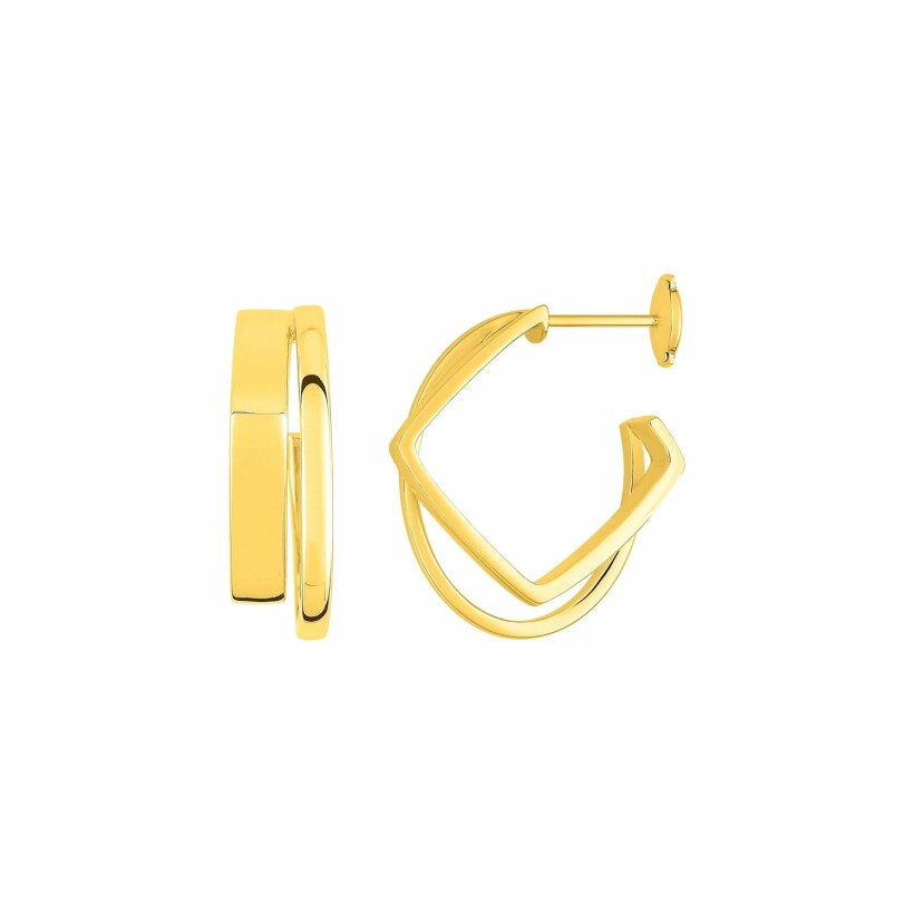 Boucles d'oreilles Guy Laroche en plaqué or jaune