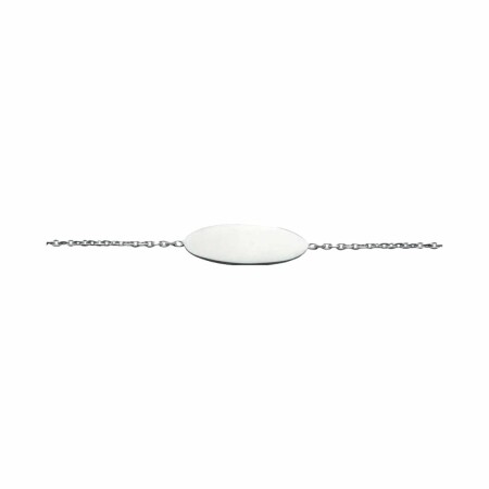 Gourmette Arthus Bertrand Calisson PM chaîne forçat limé 14 cm or blanc