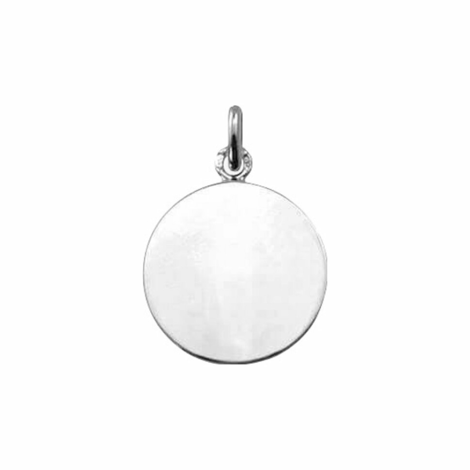 Pendentif Arthus Bertrand Rond Uni 16 mm or blanc