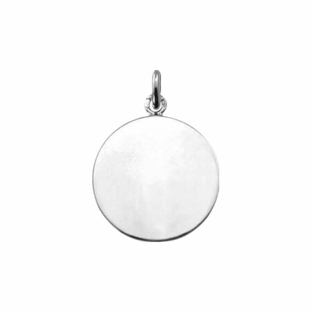 Pendentif Arthus Bertrand Rond Uni 18 mm or blanc